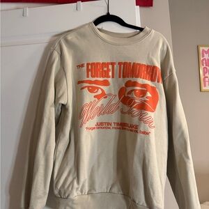The Forget Tomorrow- Justin Timberlake Beige Sweatshirt